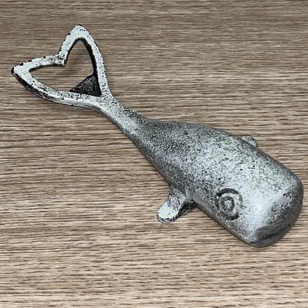 Tommy Bahama White Whale 1 lb Cast Iron Bar Bottle Opener Vintage 7.5 Inch Rare